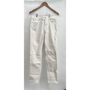 Polo Ralph Lauren Jeans 30 X 28  Womens Tompkins Skinny White Raw 28